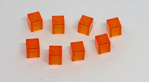 8 x Lego®  Basic 3005 Stein mit Noppe 1x1 transparent orange - Picture 1 of 2