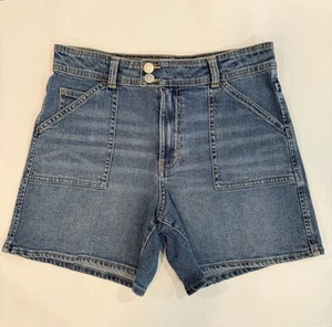 Wonder Nation Utility Denim Medium Blue Shorts Pockets Girls 16 NEW NO TAG - Picture 1 of 17