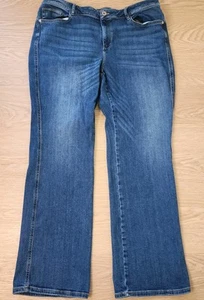 J. Jill Jeans Womens 18 Stretch Blue Denim Modern Slim Bootcut 5-Pocket 36x30 - Picture 1 of 13