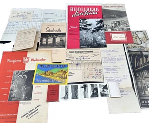 Lot 1950s GERMANY TRAVEL Brochure Menus Guides Assmannshausen Heidelberg JS - Picture 1 of 18