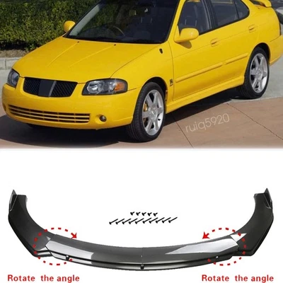 For Nissan Sentra SE-R Sedan Carbon Fiber Style Front Bumper Chin Lip Spoiler - Image 1 of 4