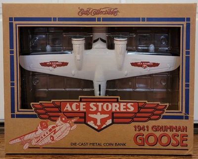 Ertl Ace Hardware 1941 GRUMMAN GOOSE | Banco de monedas de metal fundido a presión | *Nuevo* Foto 1 de 4