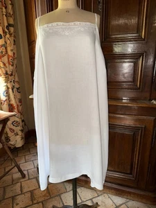 Tageshemd aus reinem Baumwollgarn bestickt, Übergröße, Art Deco Epoche (C8) - Bild 1 von 6