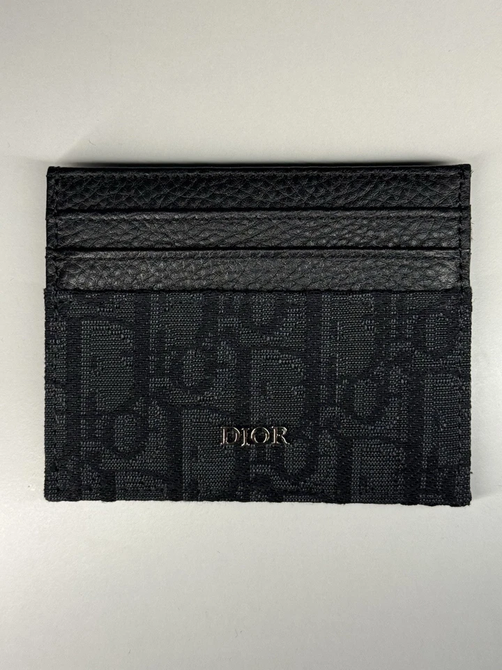 Christian Dior  Black  Bifold Card Holder Wallet (Same  Day Shipping) - Image 1 of 4