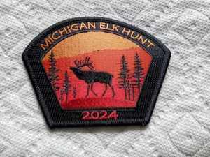 2024 MICHIGAN ELK HUNT PATCH, DEER,BEAR,TURKEY - Picture 1 of 2