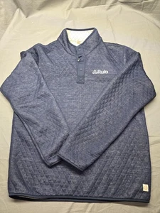 Marine Layer Corbet Quilted Snap Pullover Blau Herren Medium Rula Bestickt - Bild 1 von 10