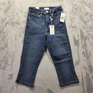 Good American Jeans Womens 2 Blue Good Capri Skinny Cropped Stretch Denim 2/26 - Picture 1 of 11