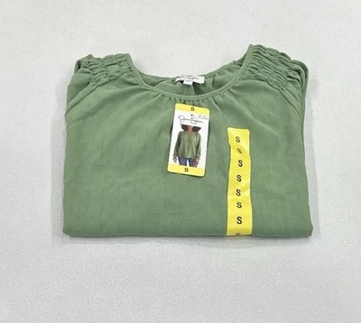 Blusa texturizada para mujer Jessica Simpson, verde, talla S Foto 1 de 4