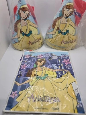 Vintage Disney 1997 Anastasia Party (2) 8 Paper Hats And (1) 8 Loot Bags READ - Image 1 of 4