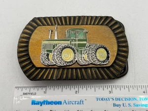 Vintage John Deere 8640 4WD Tractor Farming Agriculture Enamel Belt Buckle - Picture 1 of 4