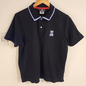 Polo Psycho Bunny Negro Algodón Pima Para Hombre Talla 5 Mediano - Imagen 1 de 6