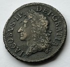 1690 James II Irish Gun Money Small Half Crown Coin