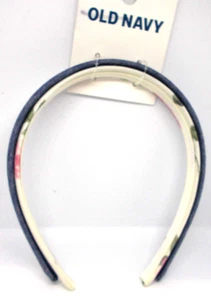 old navy hair accessories 2 head band floral navy with tags tags have damage - Picture 1 of 2