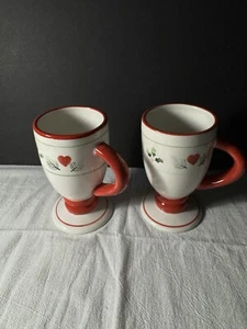2 Winter Latte /Hot Toddy Footed Mugs. Walgreens “Modern Expressions” - Picture 1 of 5
