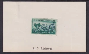 Admiral A.C. Richmond, Commandant of the US Coast Guard, signed stamp on card - Picture 1 of 2