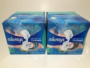 Lot (12) Always Infinity Pads Flex Foam, Size 2, Unscented, 16 ct each - Picture 1 of 2