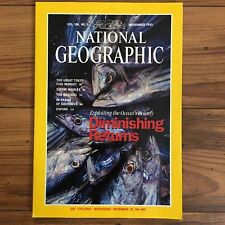 National Geographic November 1995 Ocean's Bounty, Tokyo Fish Market, Sperm Whale