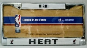 NBA Miami Heat Chrome Licence Plate Tag Frame for Vehicle NEW - Picture 1 of 4