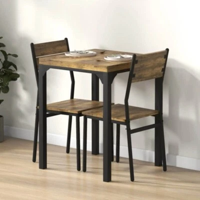 Small Table And 2 Chairs Breakfast Kitchen Dining Room Furniture Compact Set - Image 1 of 4
