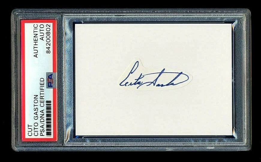 CITO GASTON FIRMADO CORTE COMO NUEVO PSA/ADN AUTOGRAFIADO TORONTO BLUE JAYS 1992 1993 WSC Foto 1 de 1