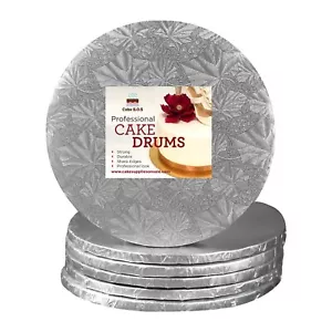 9 inch Silver Round Sturdy Cake Board Drums for Displaying Cakes 1/2 inch Thi... - Picture 1 of 5