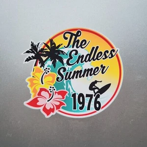 The Endless Summer 1976 Surf Surfing Vinyl Sticker Decal For Car Van 100x90mm - Picture 1 of 1
