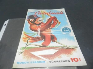 VTG 1964 ST LOUIS CARDINALS VS DODGERS SCORECARD - KOUFAX PITCHING - Picture 1 of 4