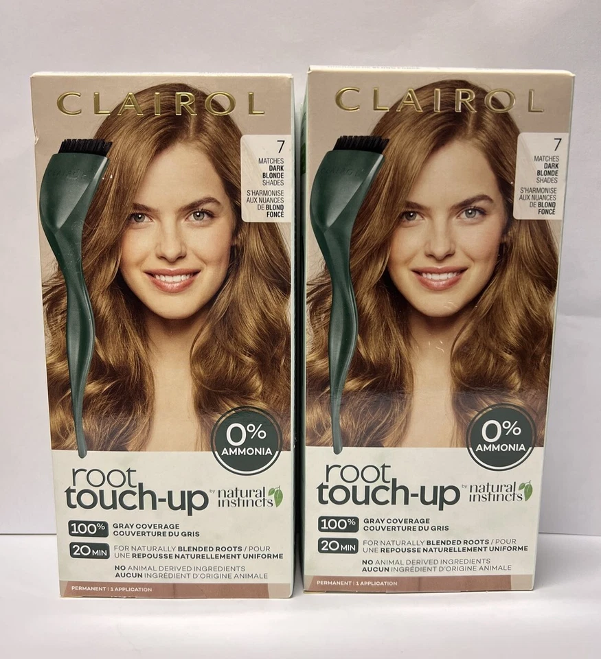 - CLAIROL ROOT TOUCH-UP #7 MATCHES DARK BLONDE SHADES