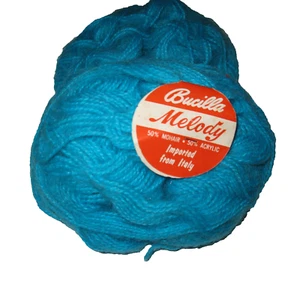 Vintage Bucilla Melody Mohair/Acrylic Turquoise Yarn 9 One Oz skeins - Picture 1 of 1