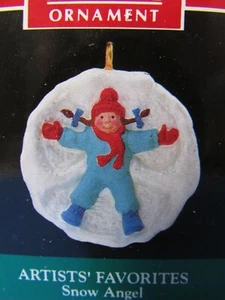 Adorno miniatura Hallmark 1990 ángel de nieve - Imagen 1 de 7