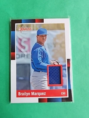 2022 Donruss BRAILYN MARQUEZ PATCH Retro Chicago Cubs #R88M-BM - Image 1 of 2