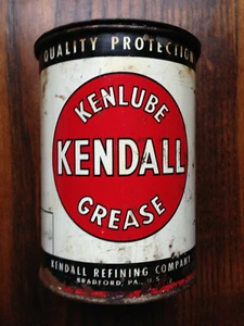 Lata de una libra de grasa Kendall vintage #7310 - Imagen 1 de 6