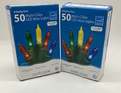 Set of 2~Holiday Time~50 LED~Multi-Color~Mini Lights~Indoor/Outdoor~New - Image 1 of 4