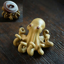 Full Handmade Artware Ornament Yixing Zisha Duan Clay Tea Pet Octopus Statue New