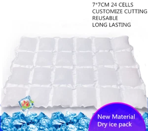 Dry Ice Packs Frozen Food Cooler Kids Lunch Bags Shipping Reusable Flexible AU - Picture 1 of 13