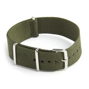 Watch Strap Band Nylon Canvas Divers Mens Colour: Green1781 - Picture 1 of 4