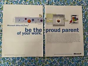 Vintage 1997 Microsoft Office 97 Print Ad Software As-Ad Only - Picture 1 of 9