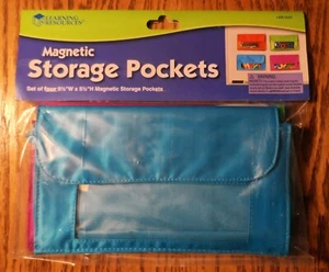 Learning Resources 4 Pack Magnetic Whiteboard Storage Pockets Organizers REDUCED - Picture 1 of 2