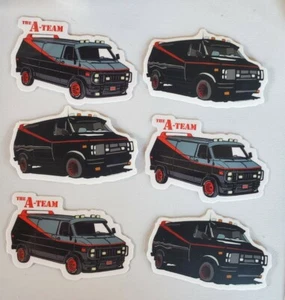 1983 GMC VANDURA A-TEAM VAN RETRO VINTAGE LOOKING STICKERS PACK LOT of 6 - Picture 1 of 12
