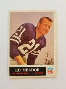 Tarjeta de goma ED MEADOR 1965 PHILADELPHIA #92 LOS ANGELES RAMS - Imagen 1 de 2