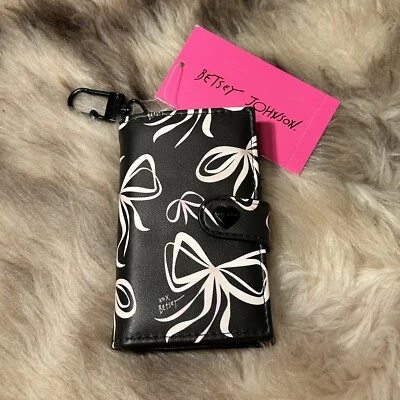 Cartera con estuche para tarjetas Betsey Johnson Tab - Sweet Bows nueva con etiquetas Foto 1 de 4