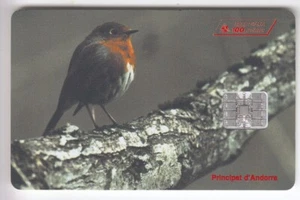 ANDORRE TELECARTE / PHONECARD .. 100U AND53 SC7 OISEAU BIRD C64159674 PUCE C.12€ - Picture 1 of 2