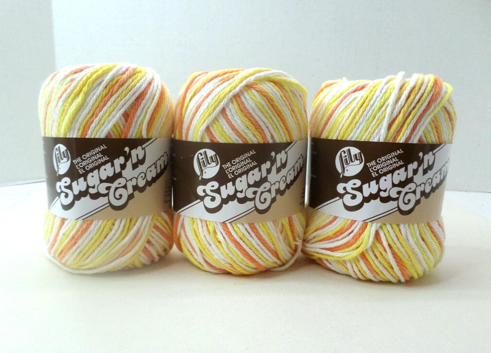 SpinRite Sugars Cream Yarn Ombres Super Size Creamsicle 331358