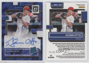 2022 Donruss Optic Navy Blue Cracked Ice Prizm /35 Glenn Otto Rookie Auto RC