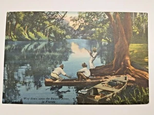Vintage Florida Postcard "Way Down The Swanee River in Florida" UNUSED - Picture 1 of 4