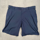 NIKE Golf Shorts Mens 38 Navy Blue Chino Dri-Fit Sport Performance Pockets Nylon