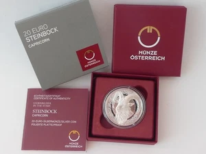 ÖSTERREICH 2025 20 EURO SILBER MÜNZE COIN PP PROOF - STERNZEICHEN STEINBOCK - - Bild 1 von 7