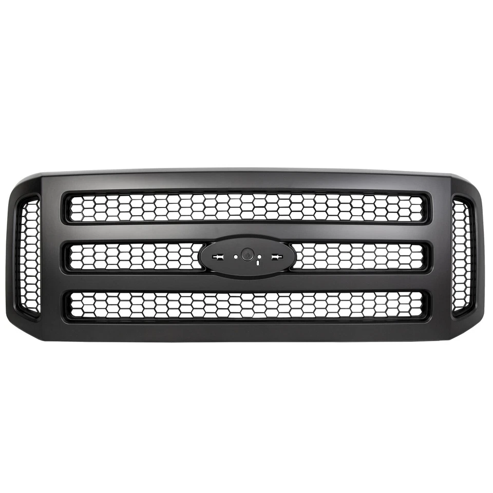 Front Bumper Grille For 2005 2006 2007 Ford F-250 F-350 Super Duty Honeycomb Foto 1 de 4