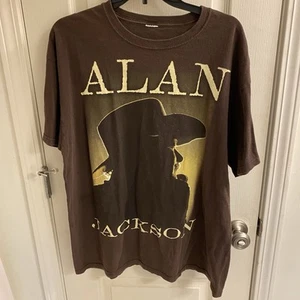 Camiseta Alan Jackson Marrón Una Cara Música Country-Leer - Imagen 1 de 7