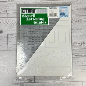 Plantilla de colección años 90 C-THRU guías de letras HELVETICA 4" tapas nuevo sellado - Imagen 1 de 4